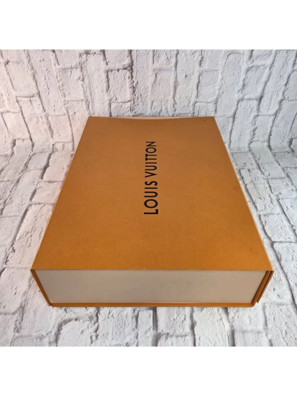 Louis Vuitton Boots Empty Box Large 23 x 16 x5 Orange W/ Lid For Storage Display